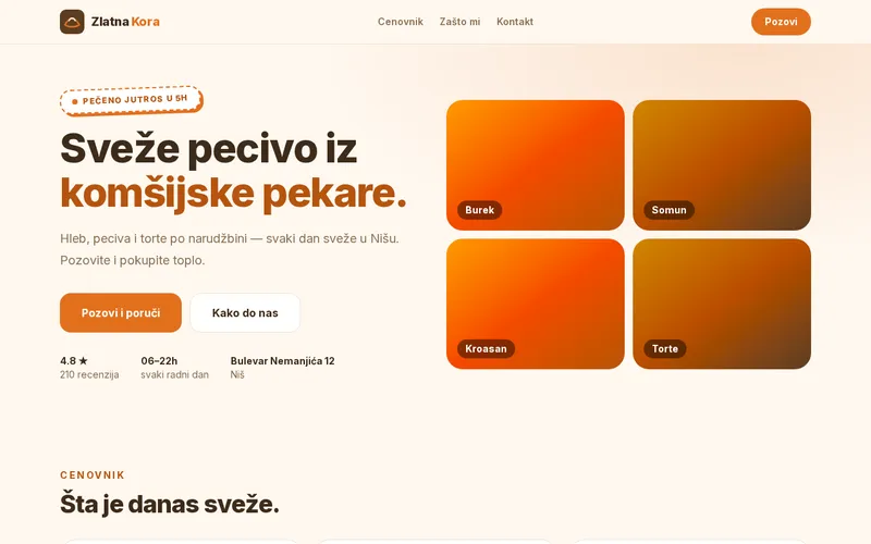 Pekara Zlatna Kora — Pogledaj uživo